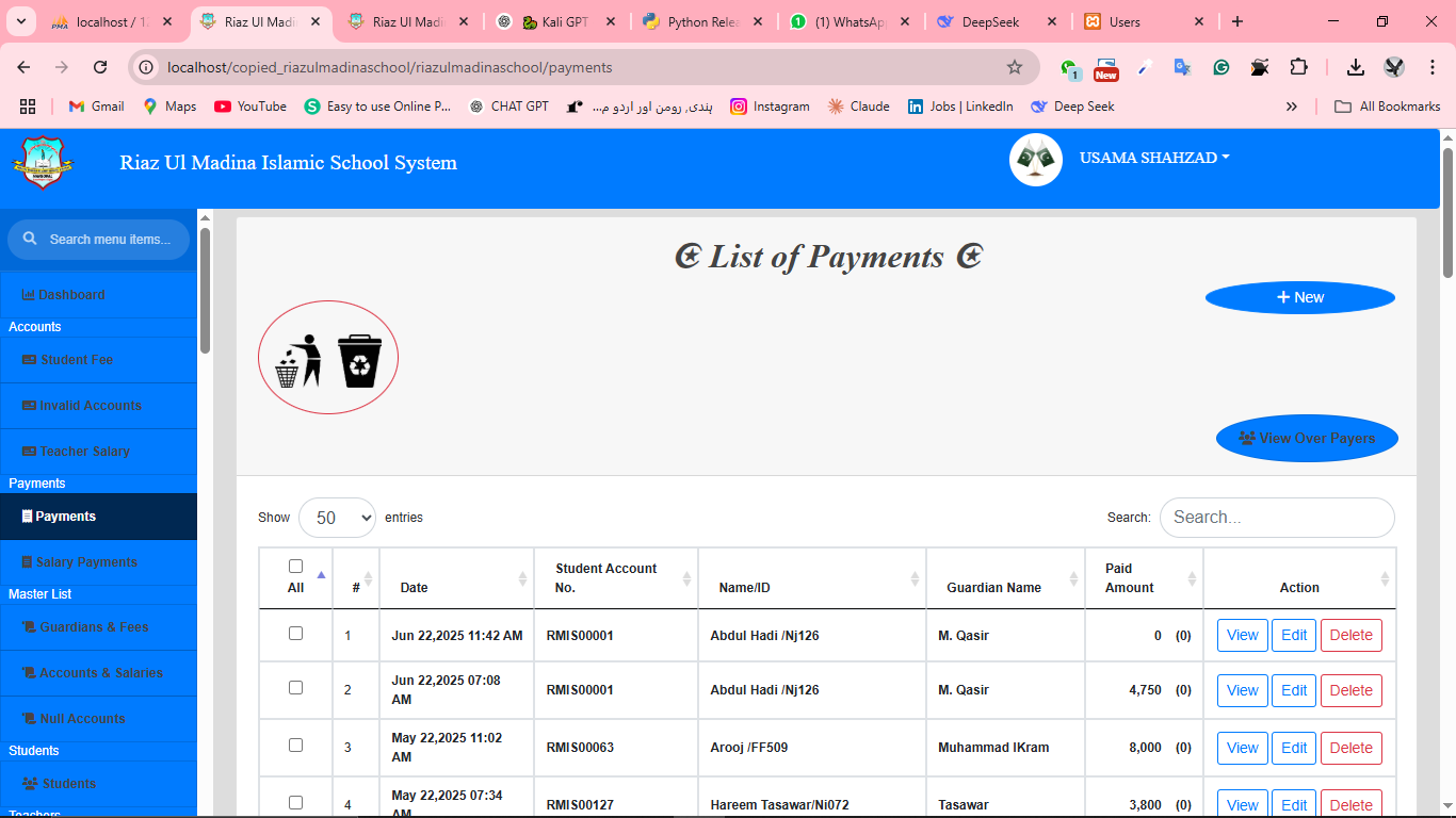School Management System - Screenshot 1