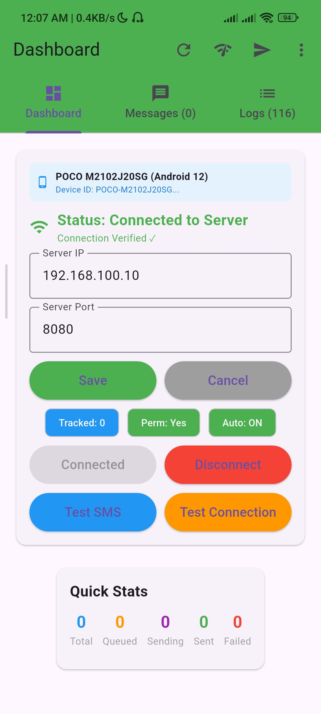 TextFlow – SMS Management and Alert System - Screenshot 1